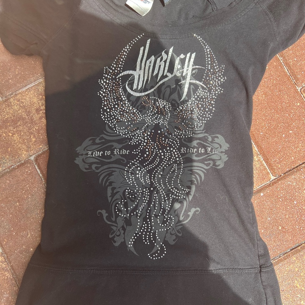 Harley-Davidson Gray Graphic Short Sleeve Tee